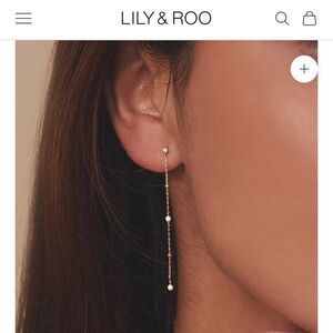 Gold and diamond drop earrings